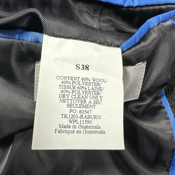 Kenneth Cole Reaction NWT Men's Raburn Wool Blend Top Coat Size 38S Dark Gray - Picture 7 of 11